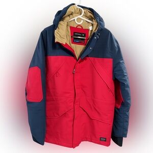 O'Neill Men's Red and Navy Ski Jacket - L